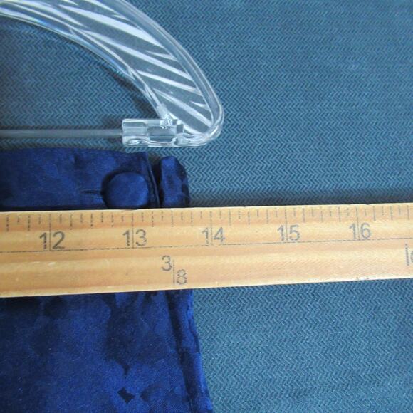 Vintage Argenti Skirt Suit Womens Size 6 Blue Silk Peplum Top Pencil 2 Pc 80s - Picture 10 of 12